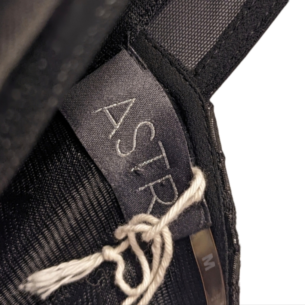 ASTR Black Faux Leather Croc Embossed Racerback Dress M - Picture 6 of 6